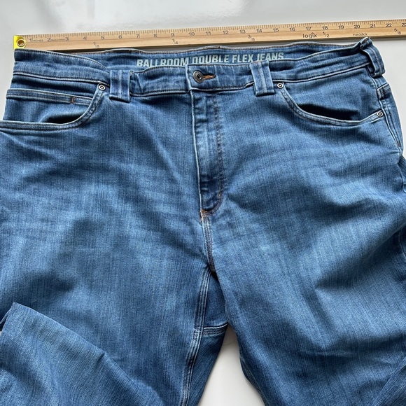 Duluth Medium Wash Ballroom Double Flex Standard Fit Denim Blue Jeans Mens 40x30 - Picture 9 of 11